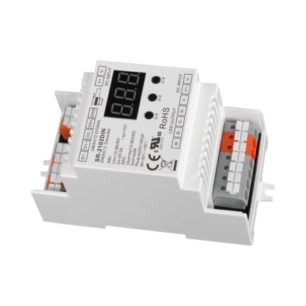 DIN Rail RDM Enabled DMX512 Decoder