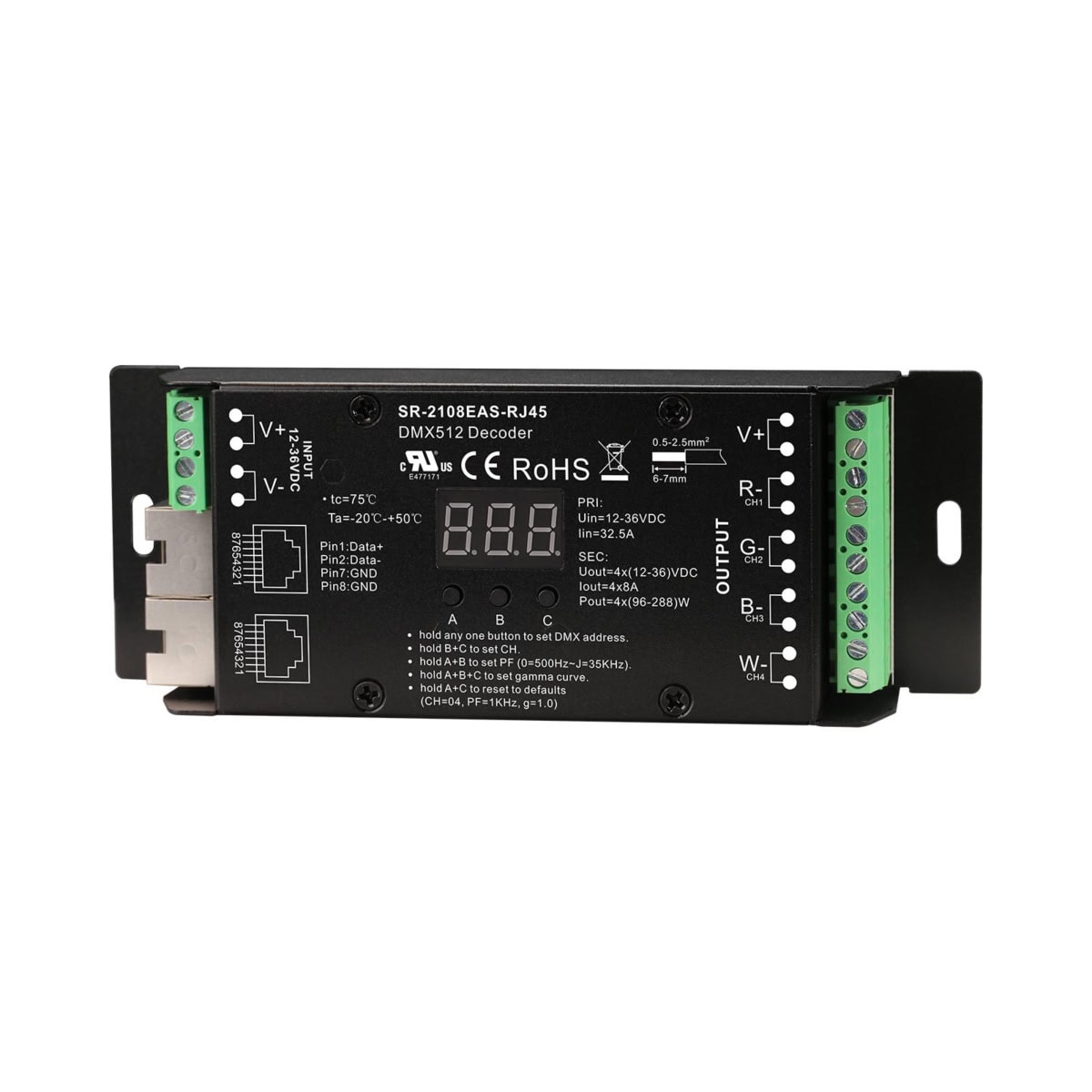 Universal Series DMX512 Decoder - Sunricher