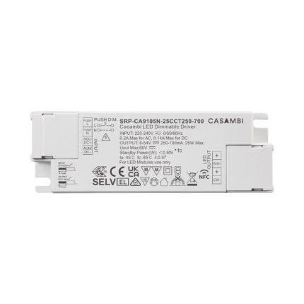 Casambi 25W 2CH NFC Enabled LED Driver (Constant Current)